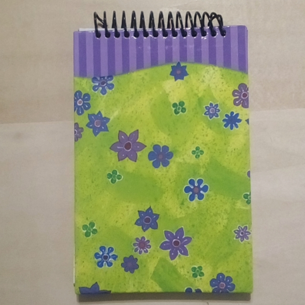 5/$15 Flower Striped Spiral Notepad